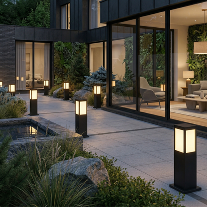 Solar Stainless-Steel Outdoor Post Light