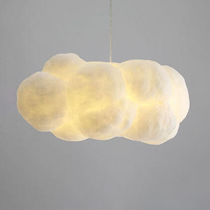 Pendant Light Metal 19.7 in White Adjustable Bedroom Dining Room Modern Hanging Lamp | Kalsten