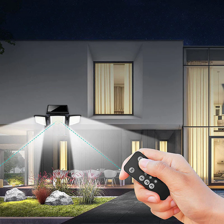 Solar-powered security light with motion detector – LED outdoor spotlight for home and garden | Kalsten