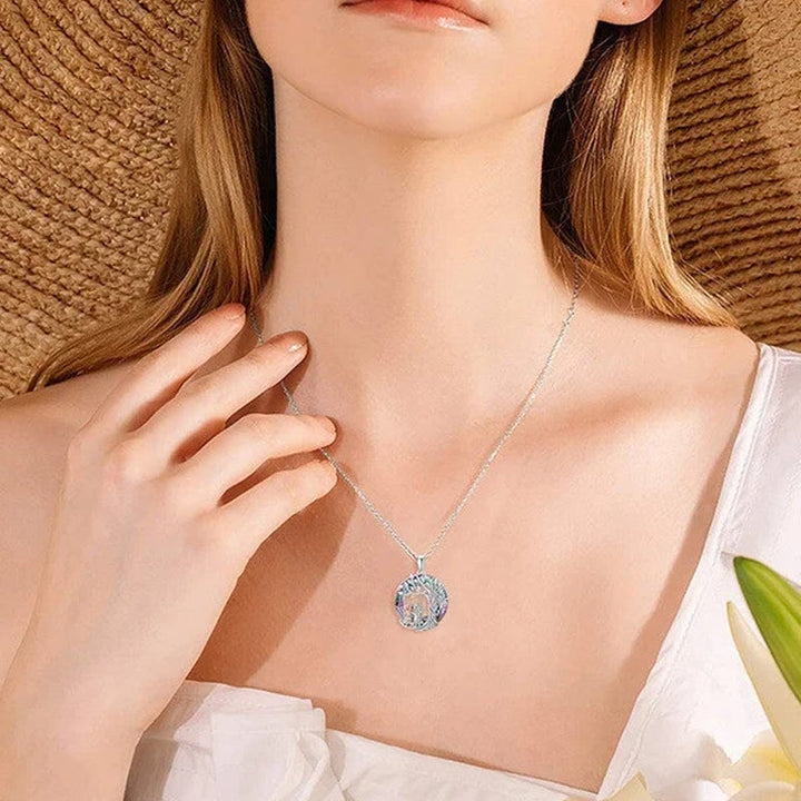 Kalsten | Tree of Life Sister on the Swing Cry-stal Pendant Necklace