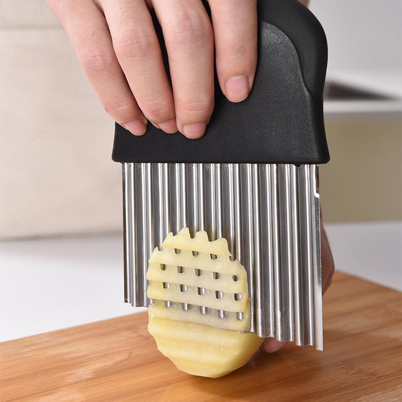 Wavy Blade French Fry Cutter in Stainless Steel | Kalsten
