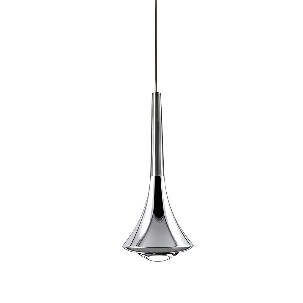 1-Light Water Drop Metal LED Nordic Staircase Pendant Lights Small Chandelier | Kalsten