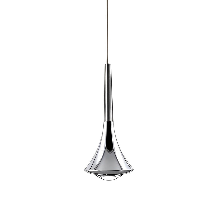 1-Light Water Drop Metal LED Nordic Staircase Pendant Lights Small Chandelier | Kalsten
