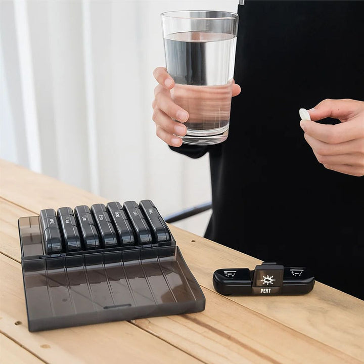 MediTrack | Weekly Pill Organizer – Improves Medication Adherence - Easy‑Open Large Compartments – BPA‑Free Durable – Travel & Seniors Kalsten