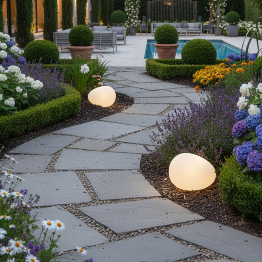 LunaStone Solar Pebble Pathway Light