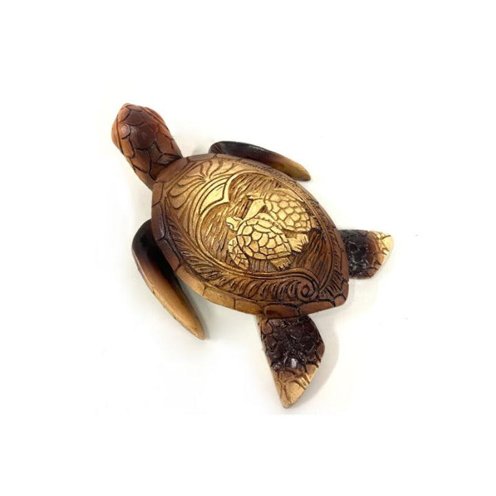 Wood sculpture Hawaii turtle | Kalsten