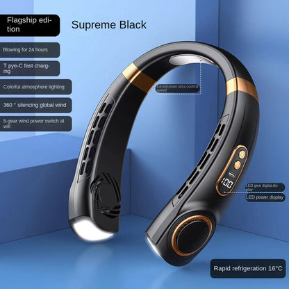 Brehn | Digital display portable neck fan