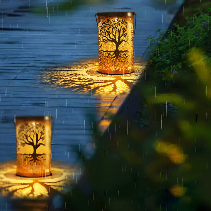 Portable Waterproof Retro Projection Tree Hanging Solar Lanterns | Kalsten