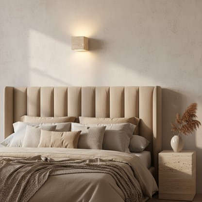 Natural Travertine Indoor/Outdoor Wall Sconce