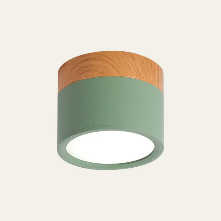Pink Wood Flush Mount Ceiling Lamp Kalsten