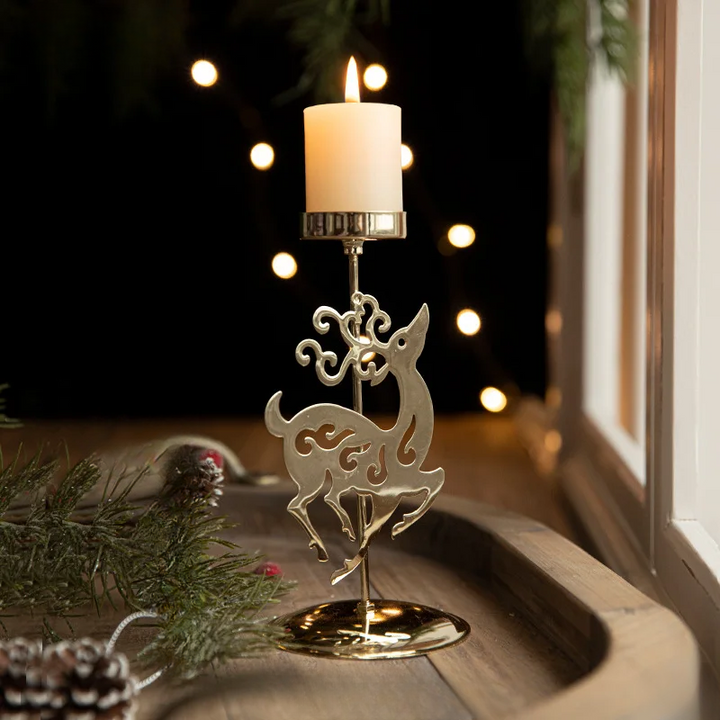 Christmas Candle Holders - Star and Christmas Tree Design for Festive Decoration | Kalsten