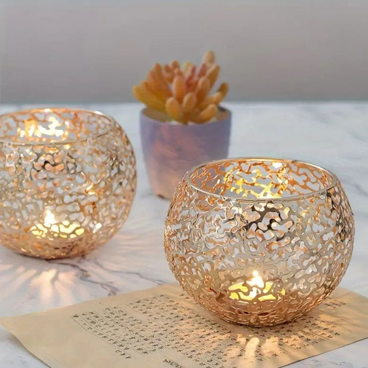 Glow Sphere Glass Candle Holder