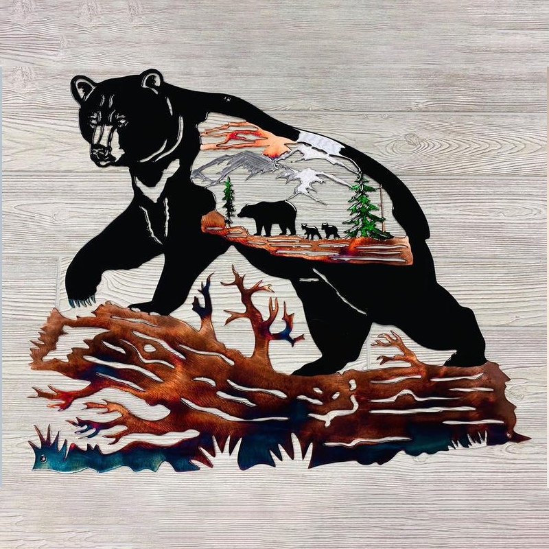 Skanto | Solo Duck Hunting & Trout Fishing Scene Creative Metal Wall Art Craft