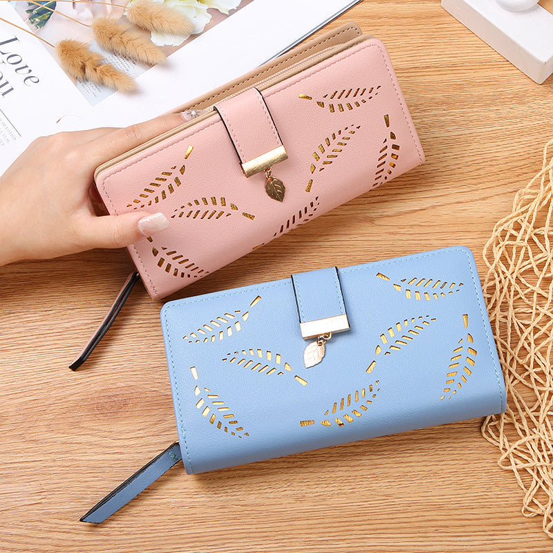 Kalsten | Long wallet for women with leaf pattern