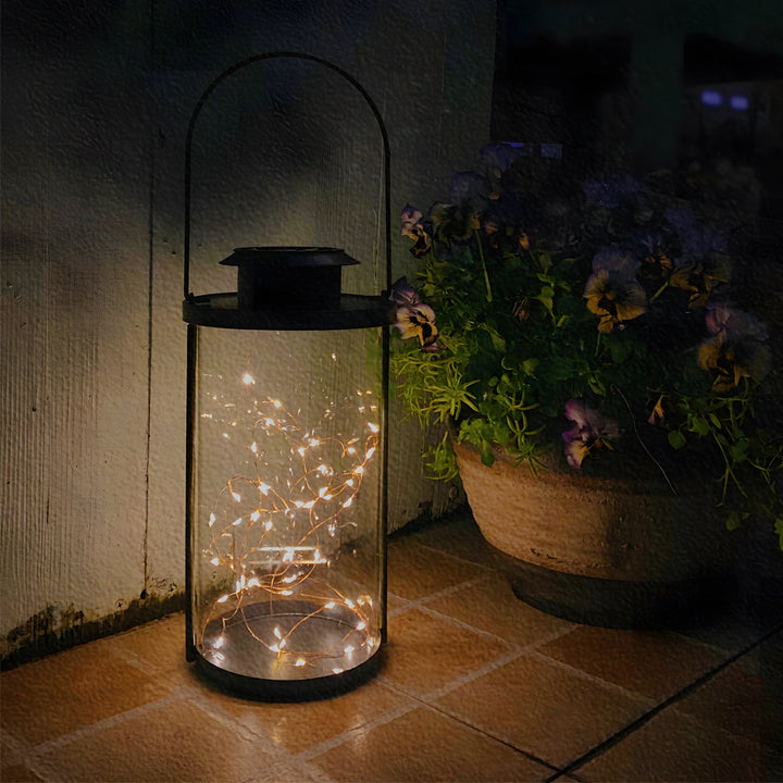 Portable Solar Lanterns - Glass Cylinder Firefly Jar LED Lights | Kalsten