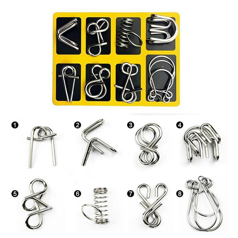 Metal Puzzle Toys Set (8 Pieces) | Kalsten