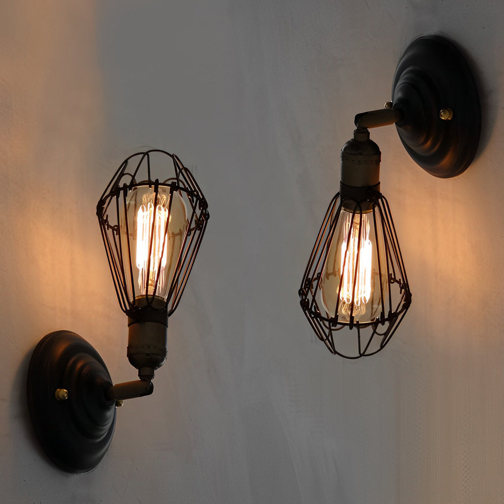 Adjustable Iron Retro Country Industrial Style Wall Lamp Wall Light Fixture | Kalsten