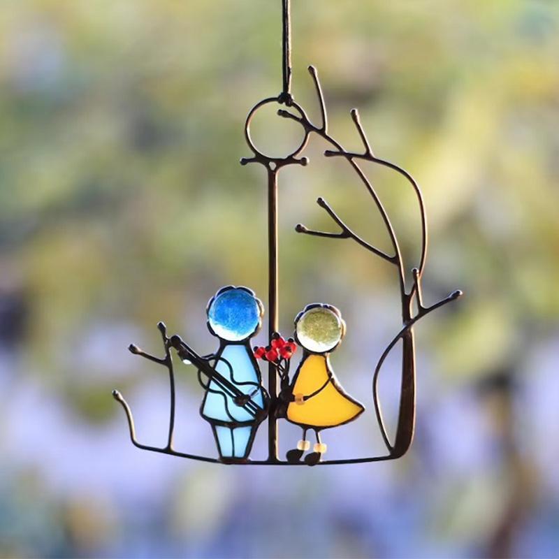 Kalsten | Sun catcher, Window hanging, Stained glass art