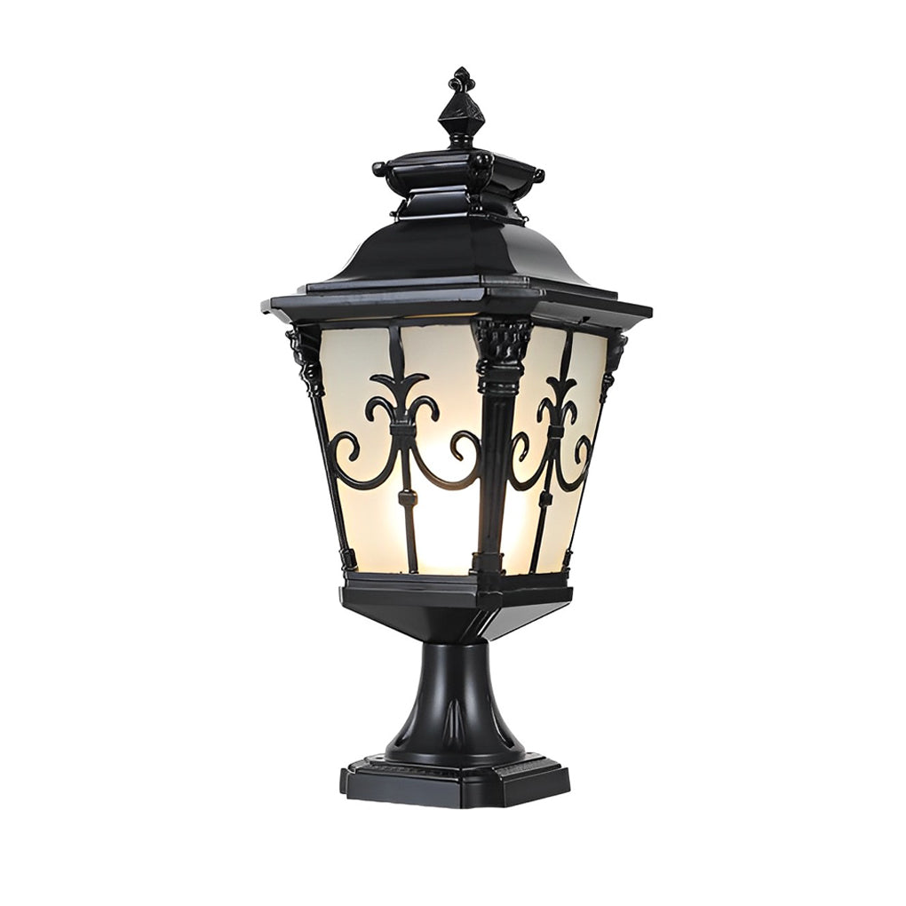 Retro Pattern Waterproof LED European Style Solar Fence Post Lights | Kalsten
