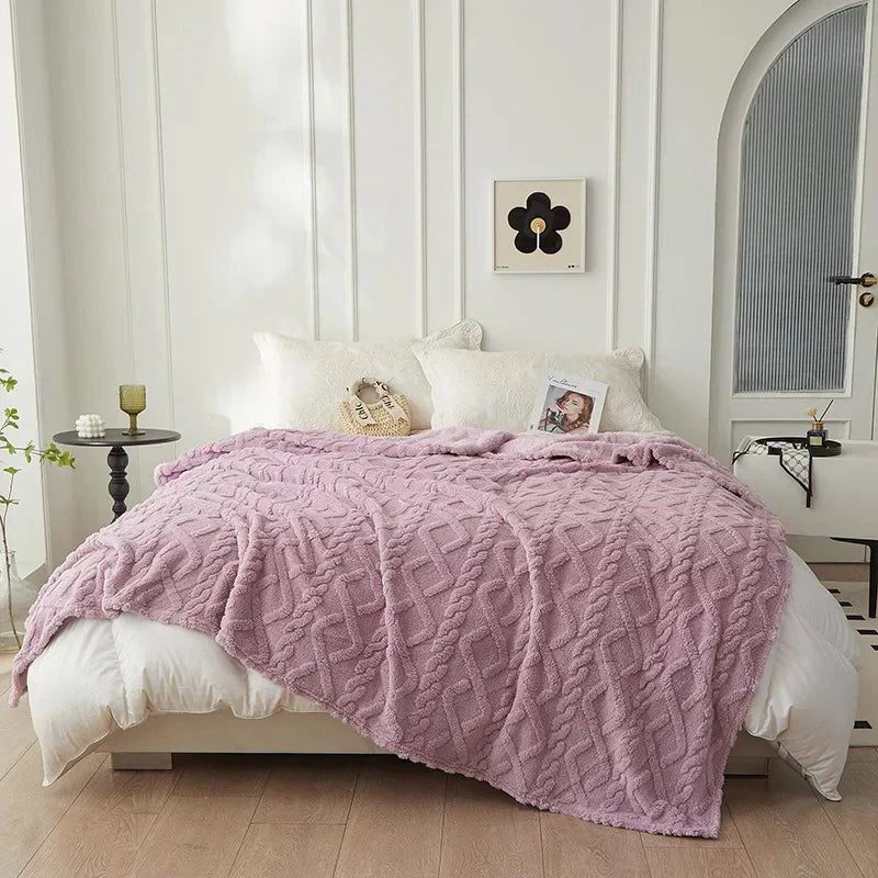 Kalsten | Luxury Faux Lambswool Polyester Blanket for Bedroom