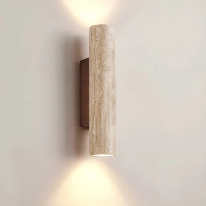 Kalsten | Designer LED Wall Lamp with Marble Finish in Wabi Sabi Style