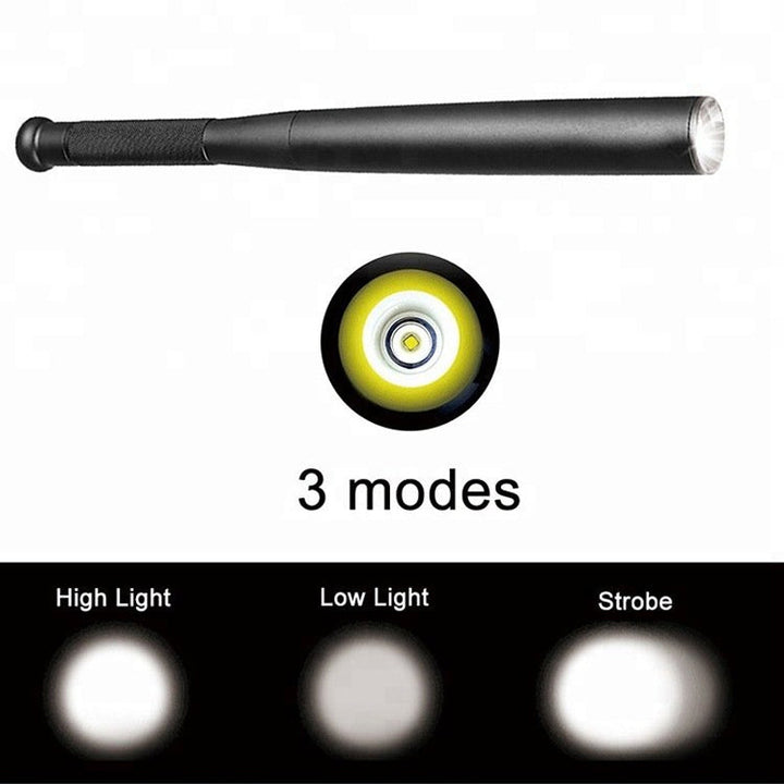 Kalsten | Baseball Bat Shaped LED Flashlight | Aluminum Alloy, 3 Lighting Modes | Emergency & Utility Use