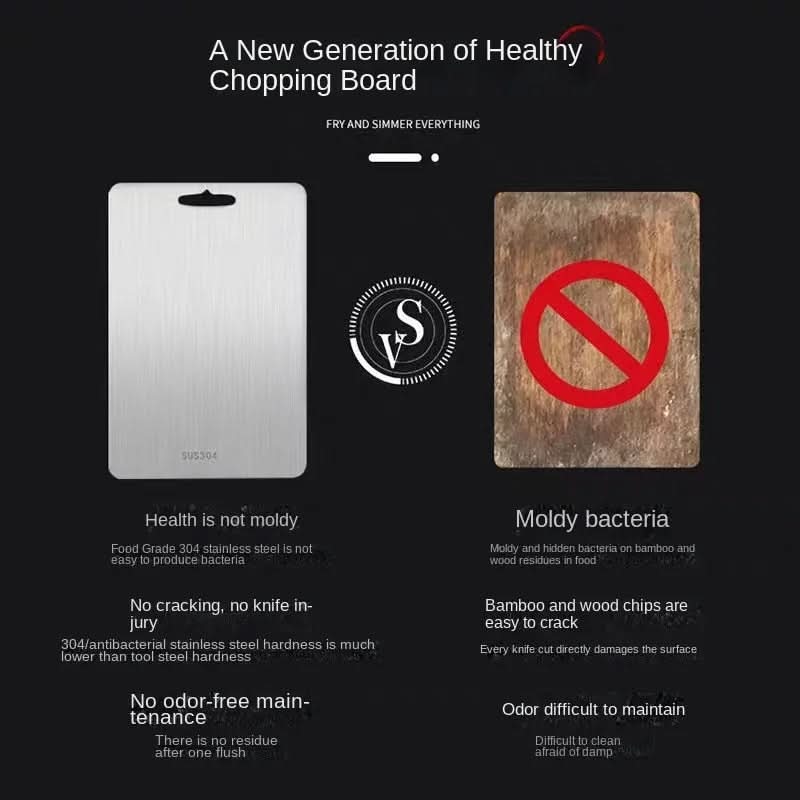 Kalsten | CHEFSTEEL – Cutting board made of stainless steel, robust & easy to clean for hygienic work