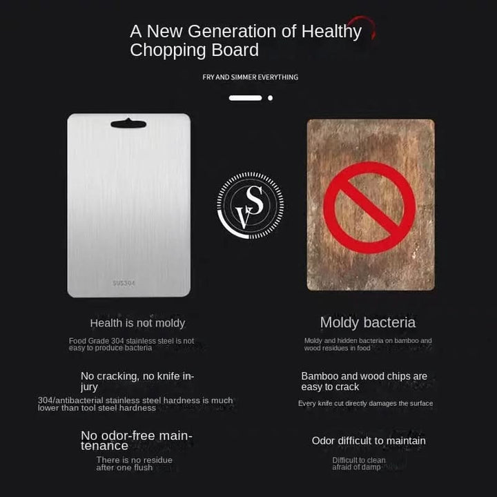 Kalsten | CHEFSTEEL – Cutting board made of stainless steel, robust & easy to clean for hygienic work