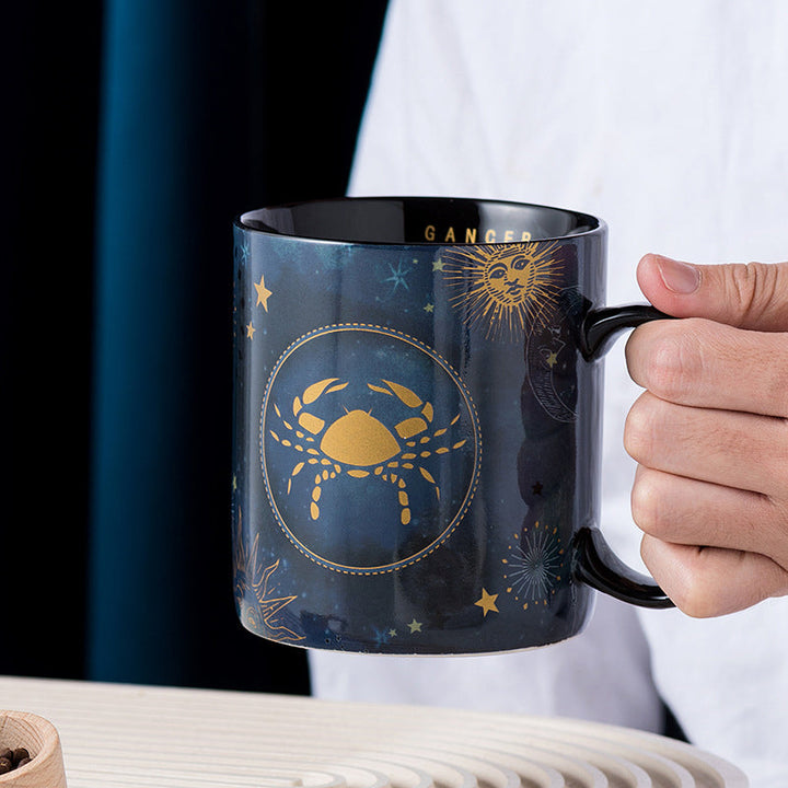 12 Constellations Mug Cobalt Blue Ceramic Coffee Mug | Kalsten