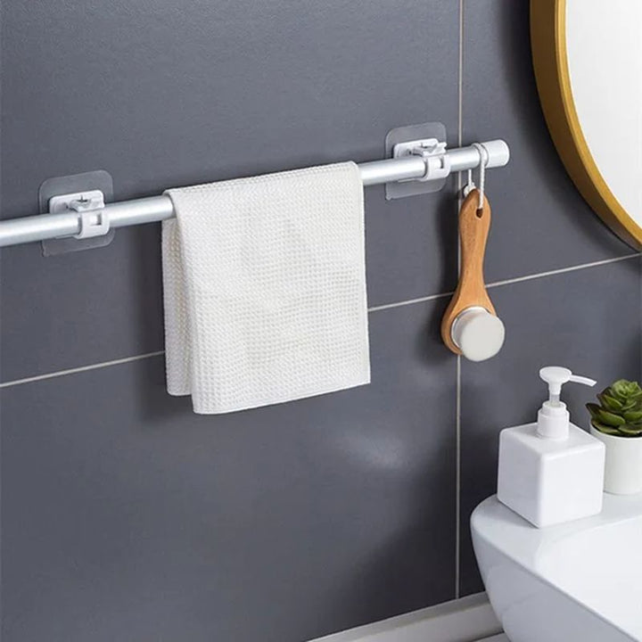 Kalsten | Nail-free Adjustable Curtain Rod Sticky Hook (1 Set of 2)