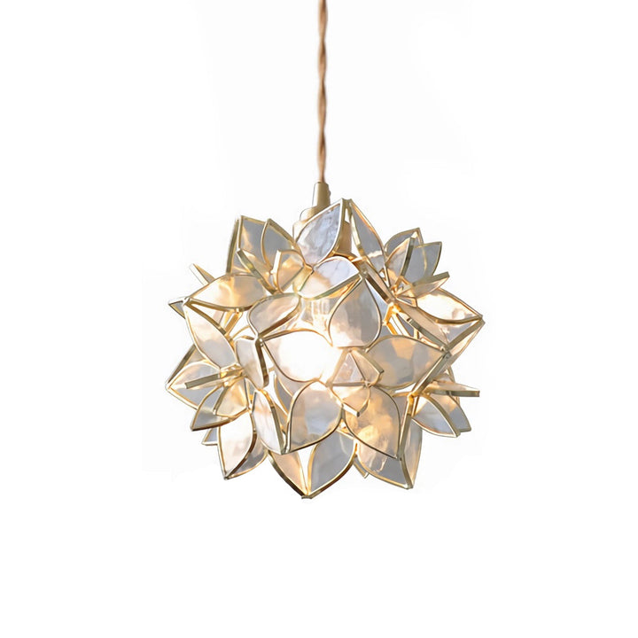 Glass Gardenia Petals Romantic Warm LED French Style Pendant Lights Fixture | Kalsten