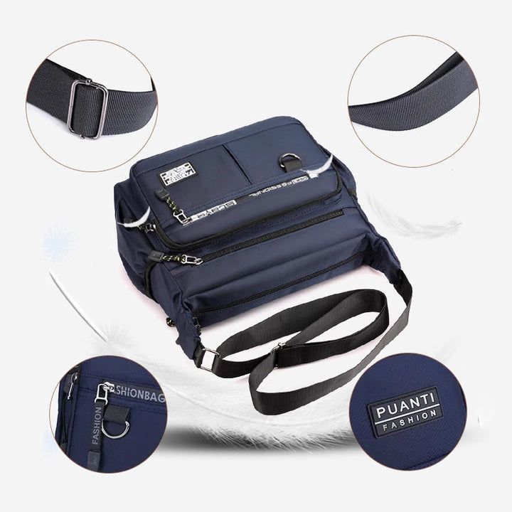 Men's messenger bag with multiple pockets | Kalsten