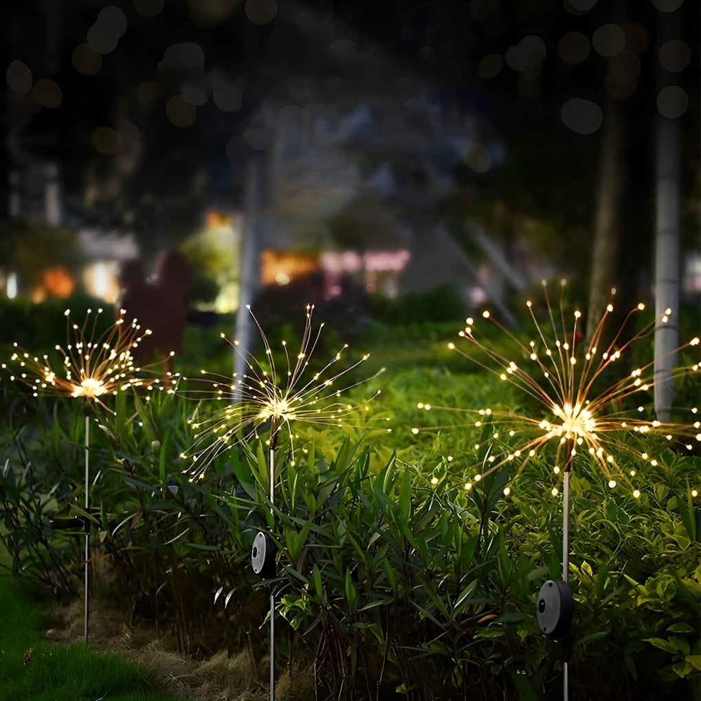 2PCS Waterproof 8 Lighting Modes 200 Lights LED Solar Starburst Lights | Kalsten