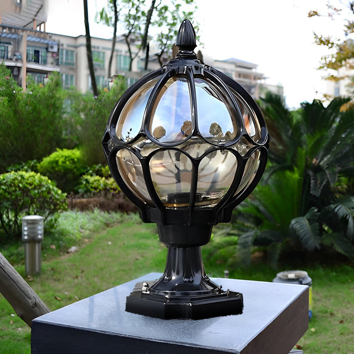 Vintage Outdoor Pier Mount Post Light with Glass Globe | Kalsten