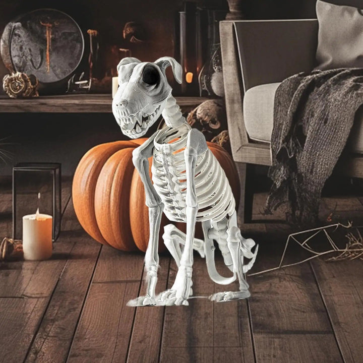 Kalsten | Spooky Skeleton Dog Halloween Decor Statue