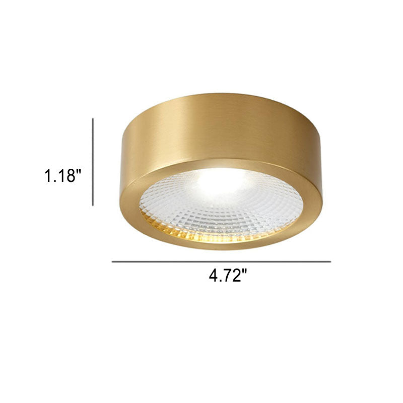 Flush Mount Ceiling Light Copper 4.72 in Built-In LED Modern Hallway Living Room Bedroom Lighting | Kalsten