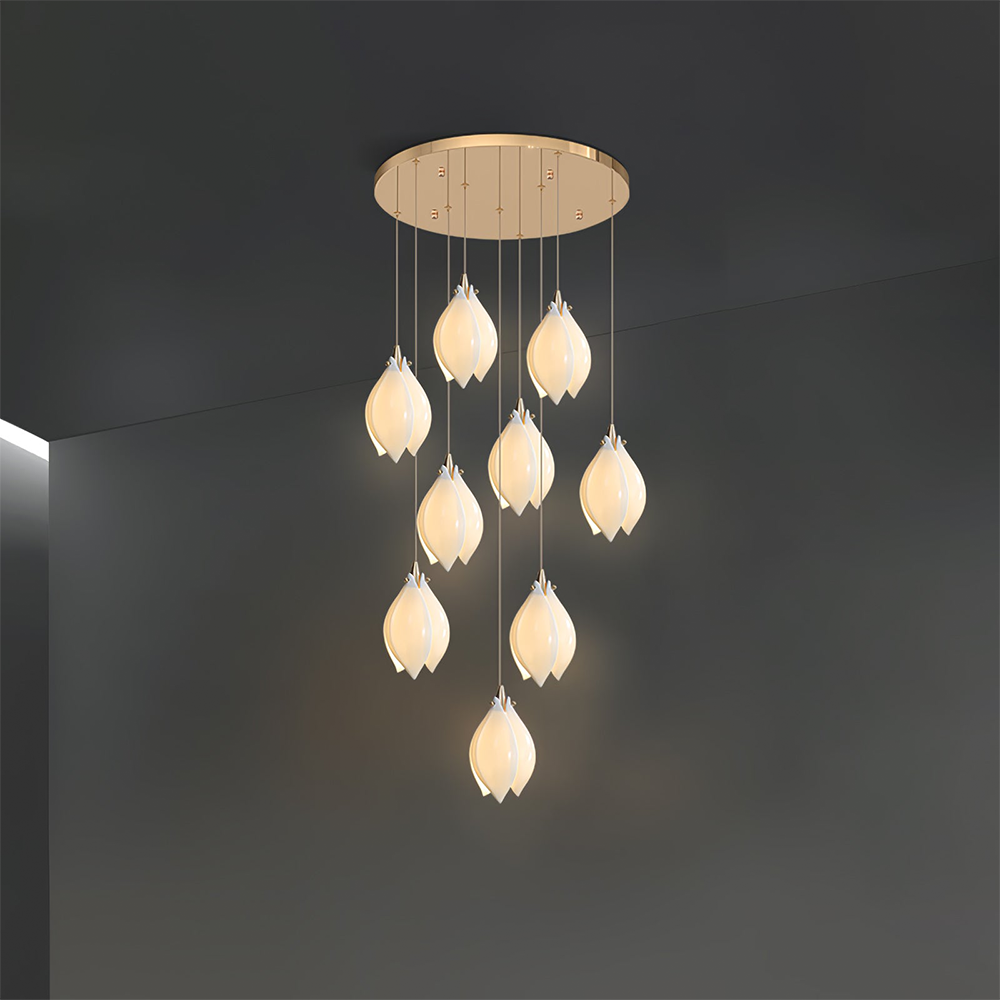 Creative Multi-heads Stylised Bloom Buds Pendant Lamp | Kalsten