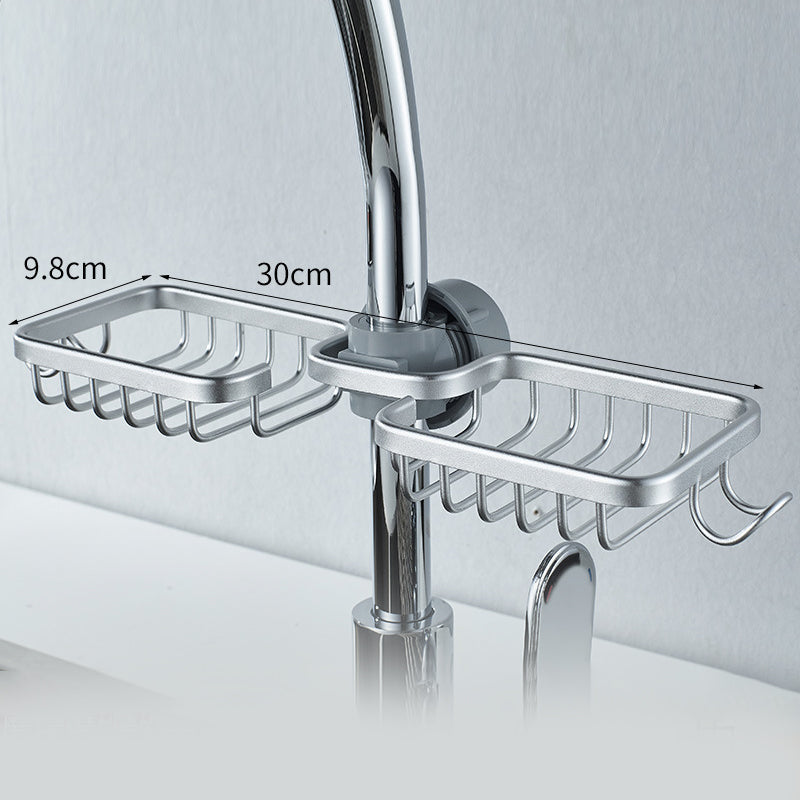 Shower holder for Shampoo & Soap – Stainless Steel – Silver or Black – No Drilling | Kalsten