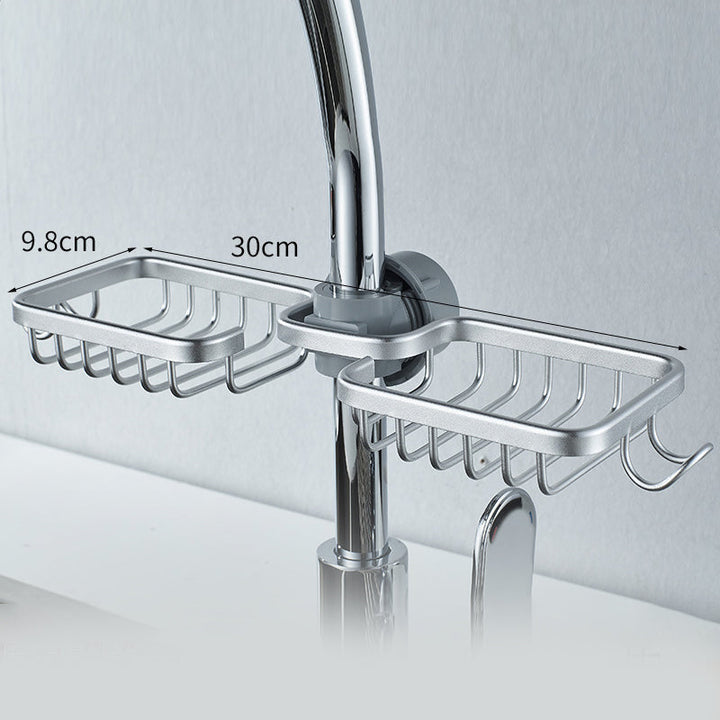 Shower holder for Shampoo & Soap – Stainless Steel – Silver or Black – No Drilling | Kalsten