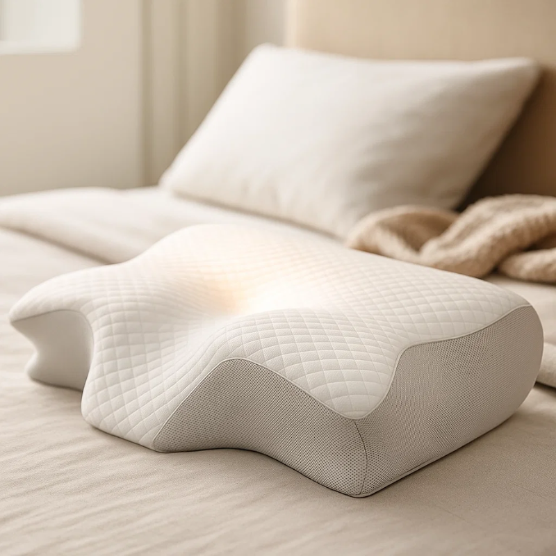 Kalsten | Memory Foam Cervical Pillow | Ergonomic 2-in-1 Design for Neck Pain Relief & Comfortable Sleep