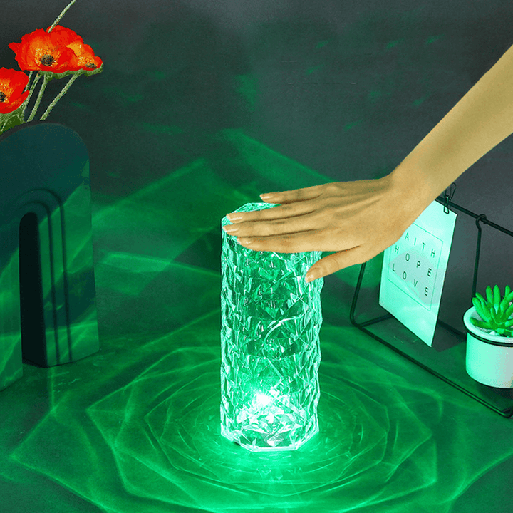 Rose Rays Crystal Diamond Table Lamp | Kalsten