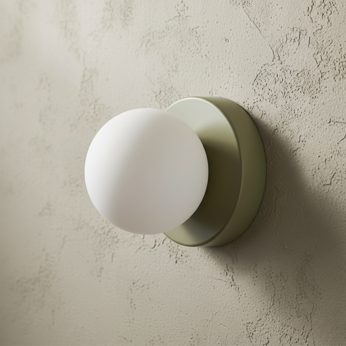 Round Frosted Glass Globe Ceiling Sconce