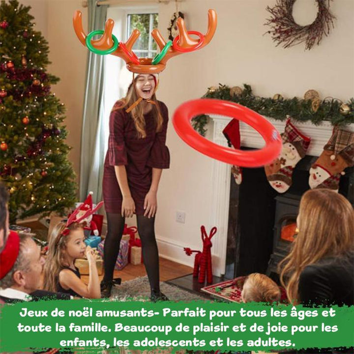 Christmas Reindeer Wooden Ring Toss Game | Kalsten