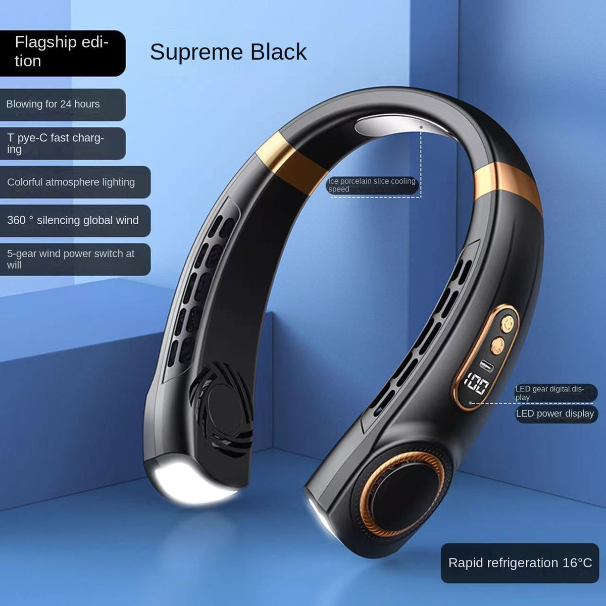 Skanto | Digital Display Portable Neck Fan