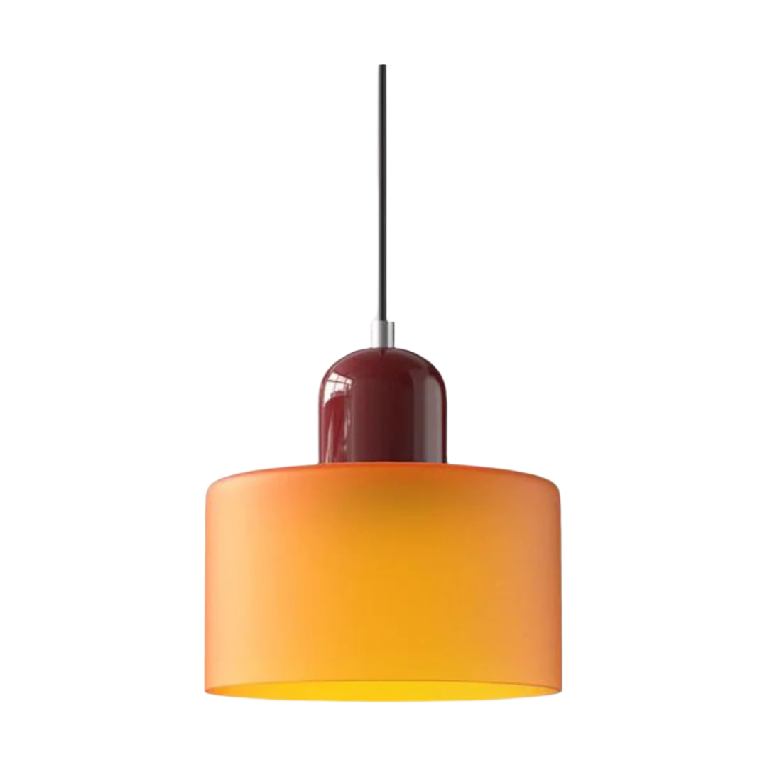 Glass pendant light – Elegant cylindrical pendant light for cozy living spaces | Kalsten