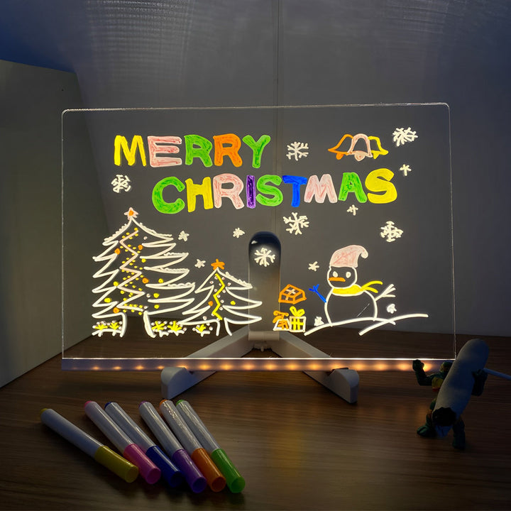 LED Acrylic Message Board Colorful Writable Table Lamp | Kalsten