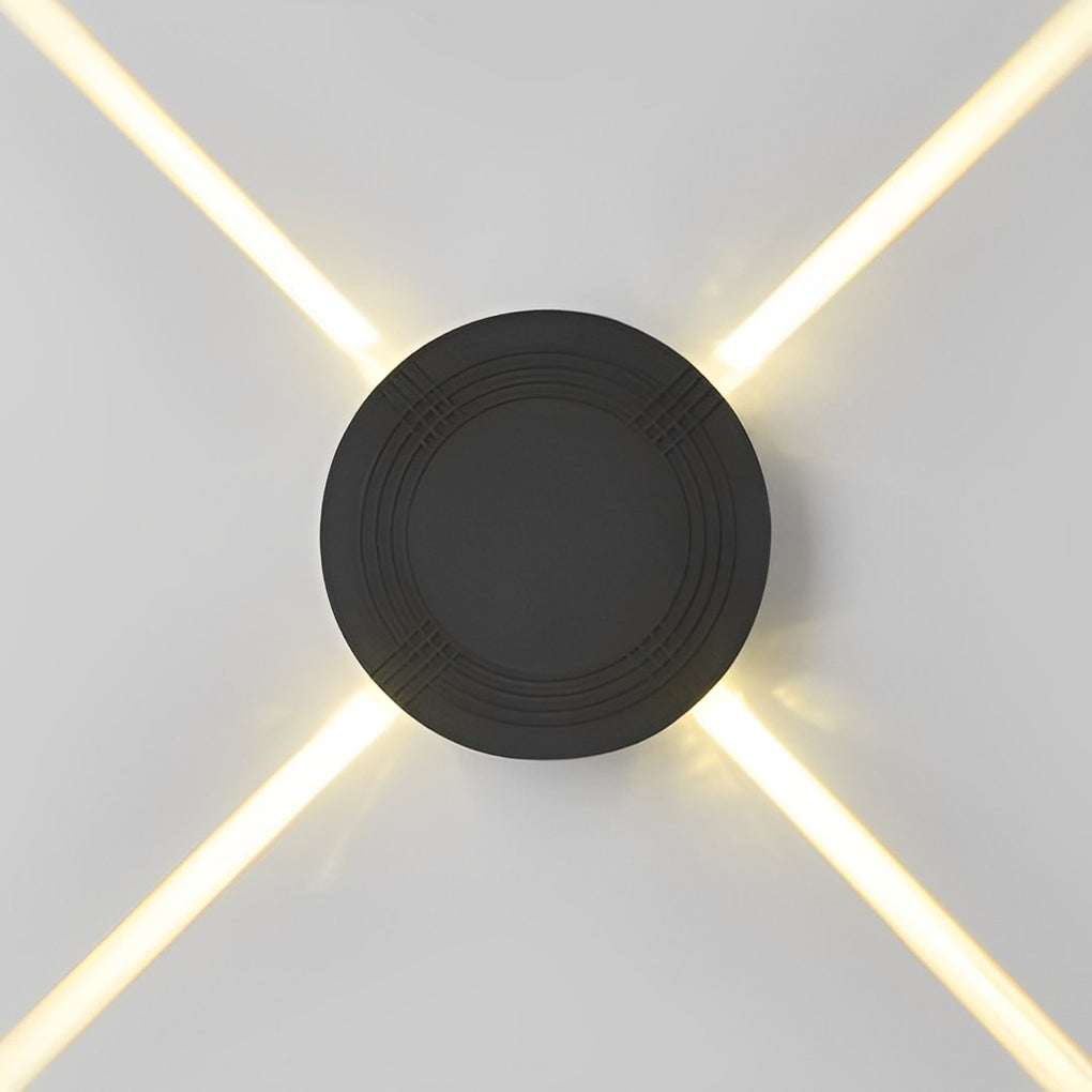 Round Square LED 12W Cross Star Lights Waterproof Modern Wall Lamp | Kalsten