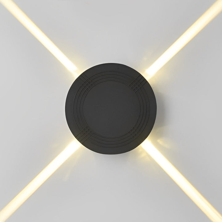 Round Square LED 12W Cross Star Lights Waterproof Modern Wall Lamp | Kalsten