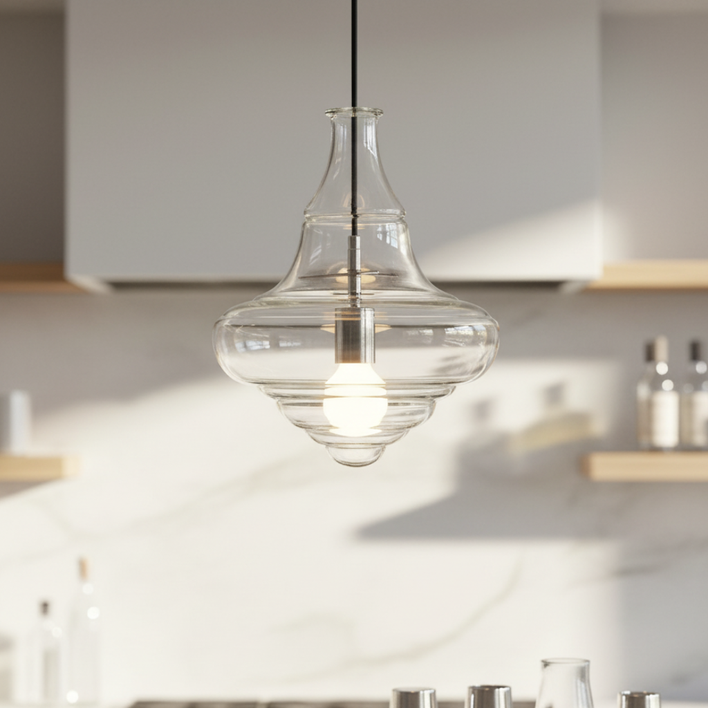La Toupie Hand-Blown Glass Pendant Light