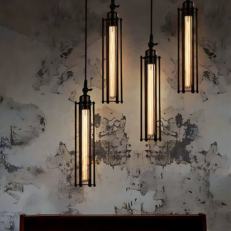 Iron Antique Flute Retro Industrial Style Pendant Lights with Tungsten Bulb | Kalsten